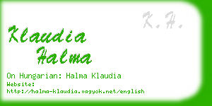 klaudia halma business card